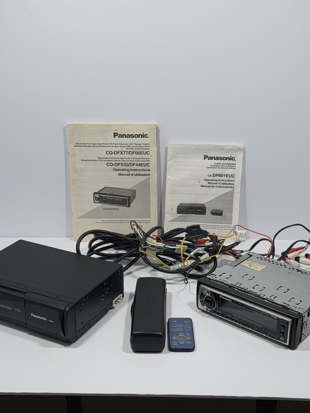 Vintage Panasonic Car Audio Bundle CQ-DFX77EUC Receiver & CX-DP801EUC Changer